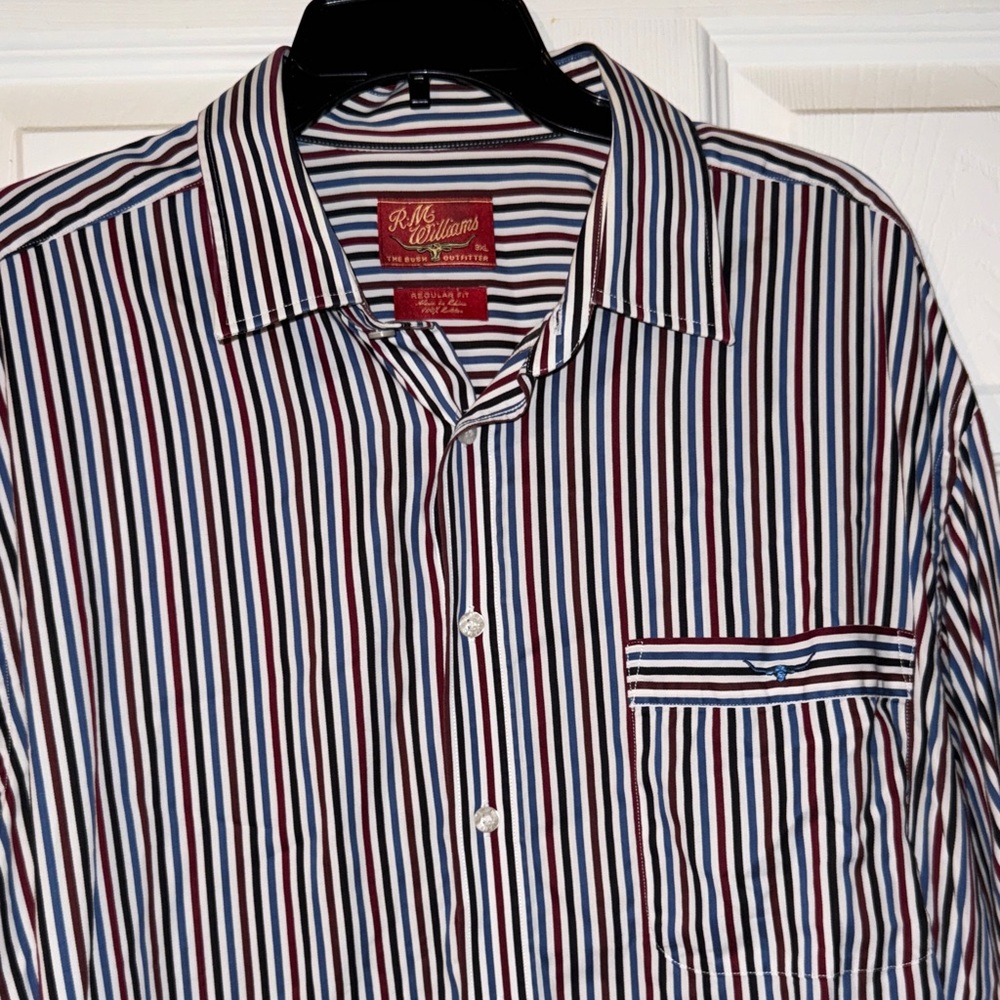 3/$30 R.M. Williams Western Striped Button-Down Shirt